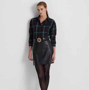 LAUREN Ralph Lauren Leather Pencil Miniskirt